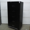 Black 5 Drawer Lateral File Cabinet, Locking Tab style